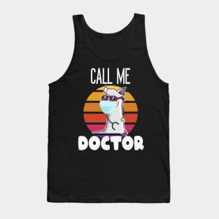 Funny Llama Doctor Tank Top